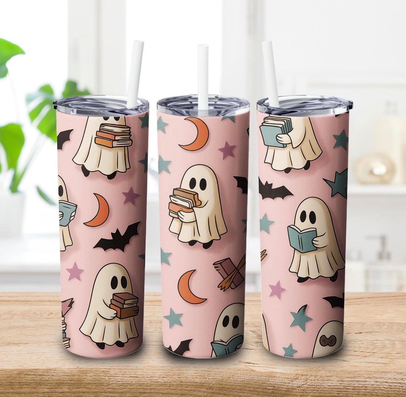 Bookworm Ghost Tumbler